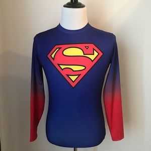 Men’s Large Compression Superman long sleeve tee